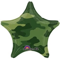 18" STR Green Camouflage Foil Balloon