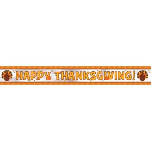 Happy Thanksgiving Foil Banner 9Ft