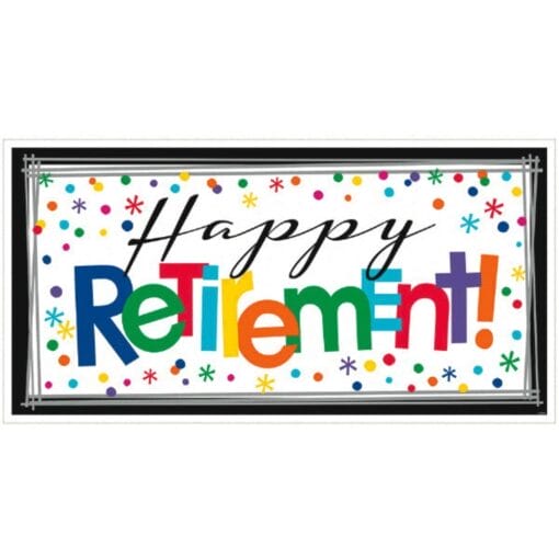 Happy Retirement Giant 65&Quot;X33.5&Quot; Banner