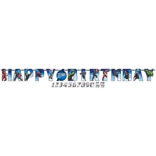 Epic Avengers Birthday Banner Add-An-Age