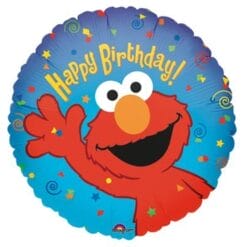 18" RND Elmo Birthday Foil Balloon