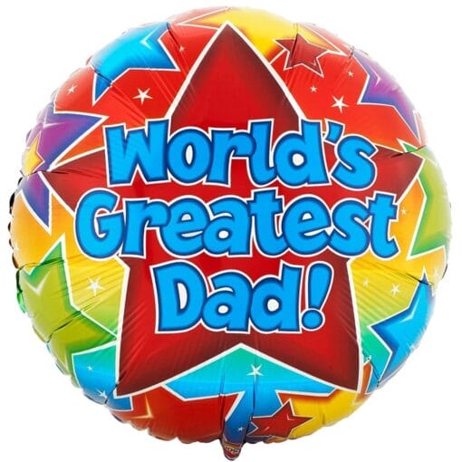 18&Quot; Rnd Stars Greatest Dad Foil Bln
