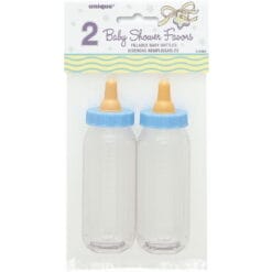 Blue Fillable Baby Bottle 5" 2CT