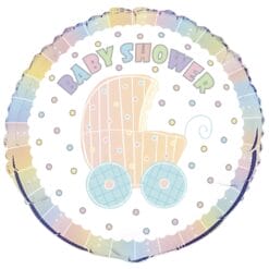 18" RND Baby Carriage Foil Balloon