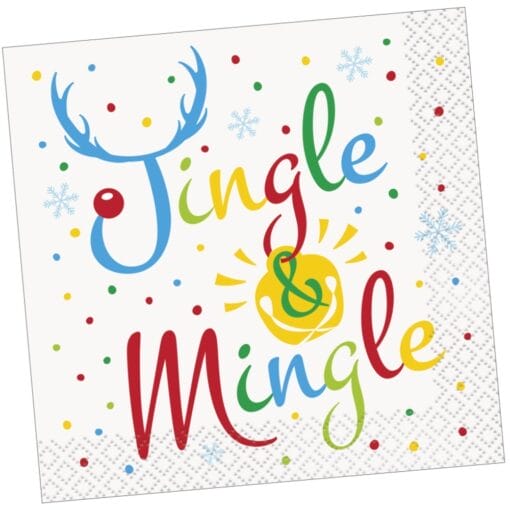 Jingle &Amp; Mingle Napkins Beverage 16Ct