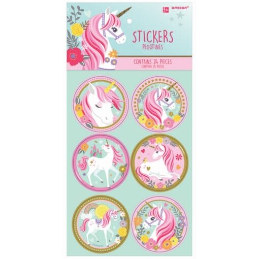 Magical Unicorn Stickers 2&Quot; 24Ct