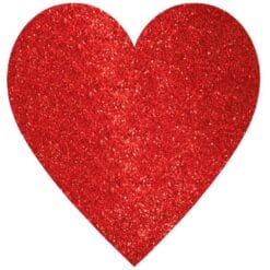 Glitter Heart Cutout 12"