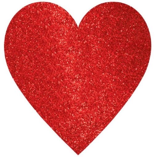 Glitter Heart Cutout 12&Quot;