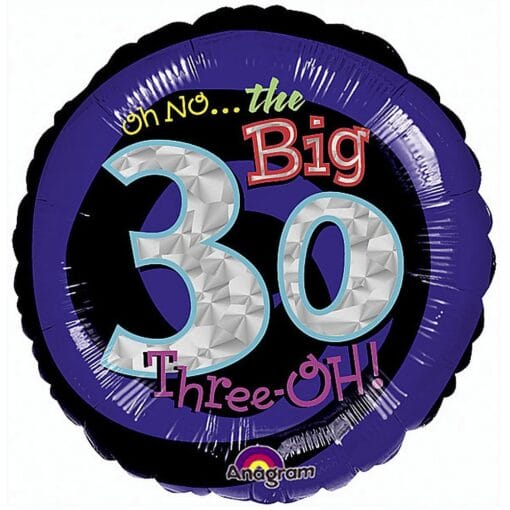18&Quot; Rnd 30Yo Oh No! Bday Foil Balloon