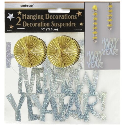 New Year Hang Decor Prism 30&Quot; 2Ct