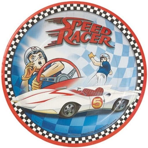 Speed Racer Plates Paper Rnd 9&Quot; 8Ct