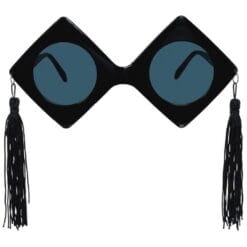 Grad Caps w/Tassels Glasses Jumbo Black