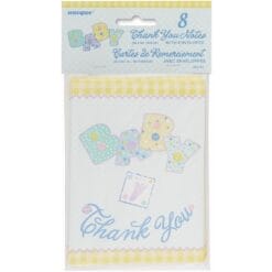 Baby Stitch Pastel Thank You Notes 8CT