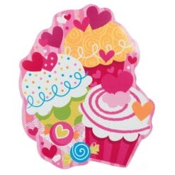Cupcake Hearts Cutout Print 2S