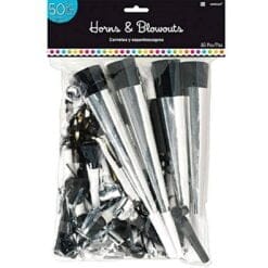 Horns and Blowouts Black/White 50PCS