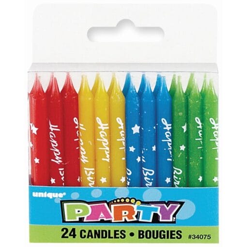 Birthdy Script Candles 2.5&Quot; 24Ct