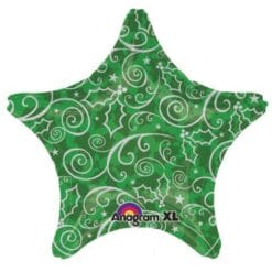 18" STR Holiday Green Pattern Foil BLN