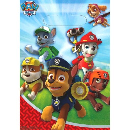 Paw Patrol Loot Bags 9&Quot;X6.5&Quot; 8Ct