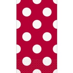Ruby Red Dot Napkins Guest/Dinner 16CT