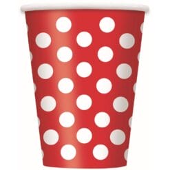 Ruby Red Dots Cups Hot/Cold 12oz 6CT
