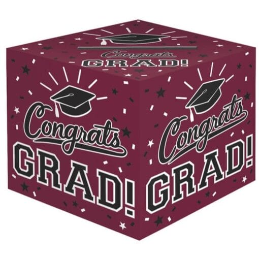 Burgundy Grad Card Box