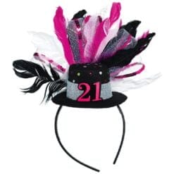 21st Brlliant Bday Fascinator Mini Hat