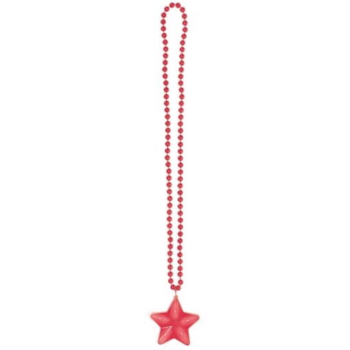 Necklace Light-Up Star Red