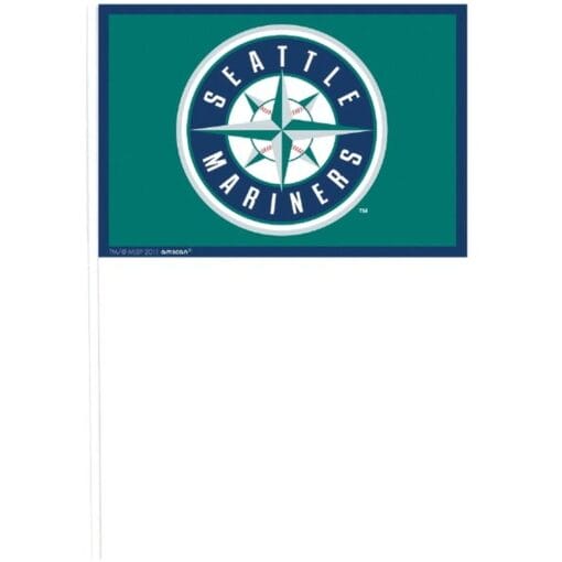 Seattle Mariners Plastic Flags 12Ct