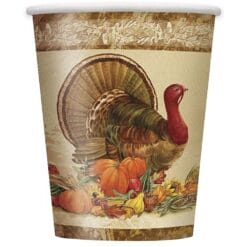 Rustic Turkey Cups Hot/Cold 9oz 8CT