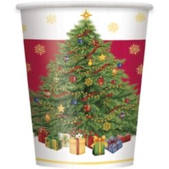 Starry Cmas Tree Cups Hot/Cold 9oz 8CT
