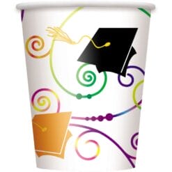 Grad Scroll Cups Hot/Cold 9oz 8CT