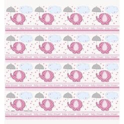 Umbrellaphants Pink Giftwrap Roll 30"x5'