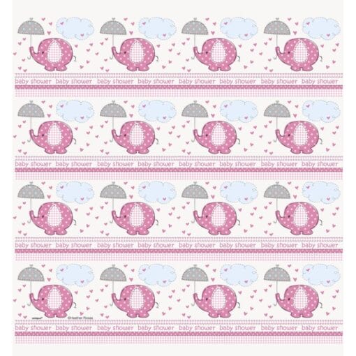 Umbrellaphants Pink Giftwrap Roll 30&Quot;X5'