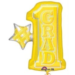 28" SHP #1 Grad Yellow Foil Balloon