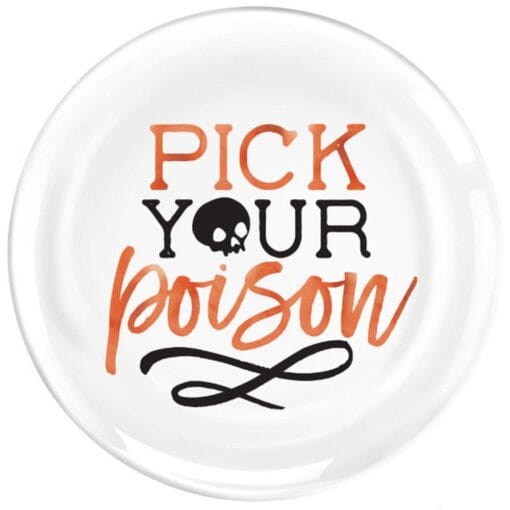 Pick Your Poison Plastic Plates 7.5&Quot; 4Ct