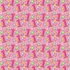 First Birthday Pink Giftwrap 30"x5'