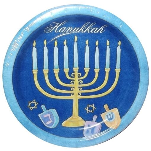Hanukkah Celebrate Plates 7&Quot; 8Ct