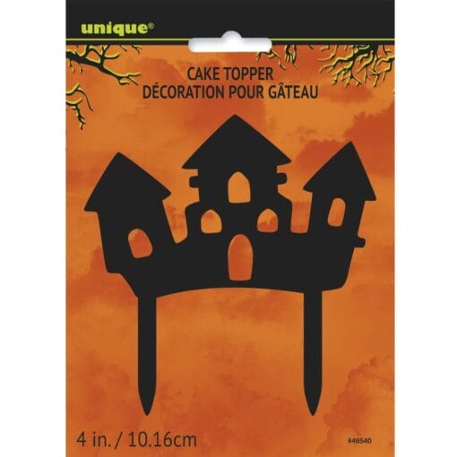 Haunted House Plastic Cake Topper 4&Quot;