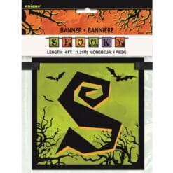 Haunted House "SPOOKY" Block Banner 4FT