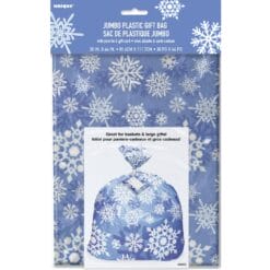 Winter Snowflake Jumbo Plastic Giftbag