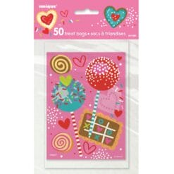 Sweet Valentine Treat Bags 4x6" 50CT