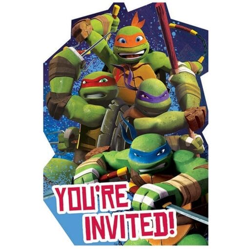 Ninja Turtles Invites 8Ct