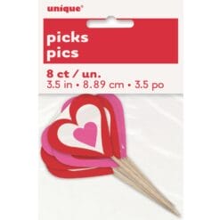 Hearts Decal Picks 3.5" 8CT