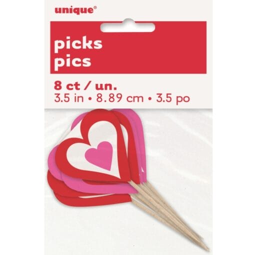 Hearts Decal Picks 3.5&Quot; 8Ct