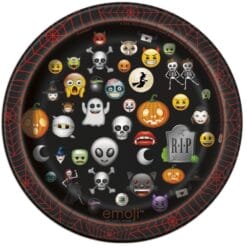 Emoji Halloween Plates RND 7" 8CT