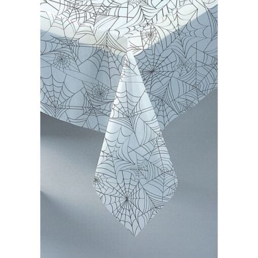 Spider Web Tablecover Clr Plastic 54X108