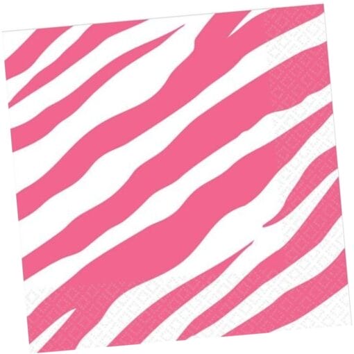 Pink Zebra Napkins Lunch 16Ct