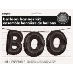 Black Boo 14" Letter Balloon Banner Kit