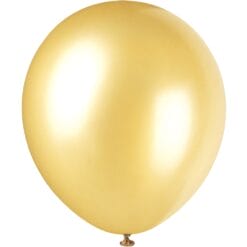 12" PRL Gold Balloons Latex 72CT