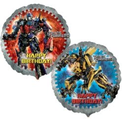 18" RND Transformers Birthday Foil BLN
